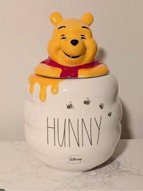 Disney Winnie the Pooh Hunny Jar - Yellow, Red, White